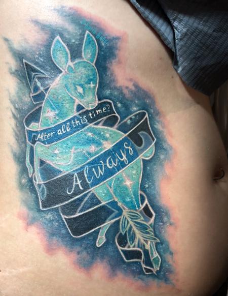 Sorin Gabor - Realistic color Harry Potter deer patronus tattoo